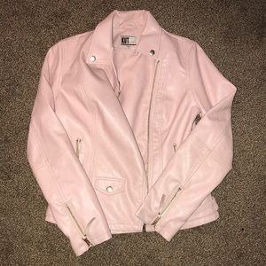 Pink leather jacket!